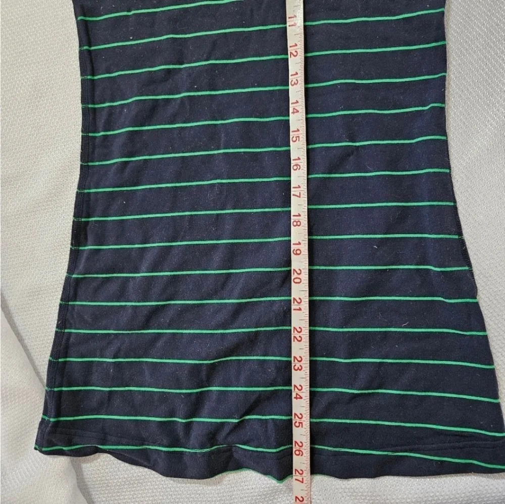 Lululemon Navy and Green Striped Tank Size Small - Picture 3 of 4